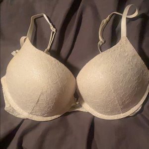 Glittery white bra